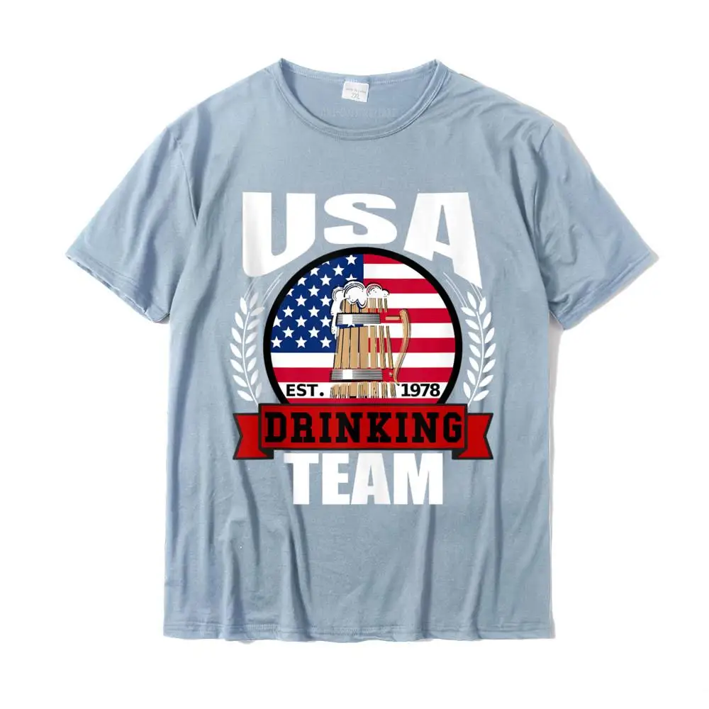 Cool T-Shirt Fashion Round Neck Casual Pure Cotton Mens Tops Shirts Simple Style Short Sleeve T Shirt Top Quality USA Drinking Team Funny American Flag 4th of July Gift Idea Tank Top__MZ16158 light