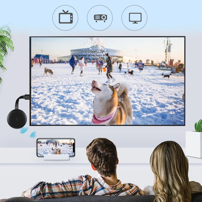 Двухъядерный чип AnyCast 4K беспроводной толкатель одного экрана 2 4 ГГц/ГГц экран Mira