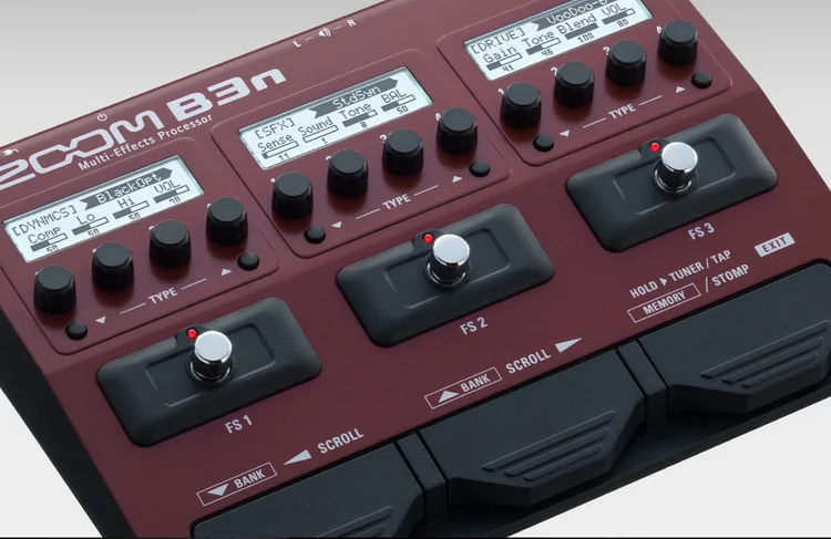 Zoom B3n multi-effects processor bass multi function pedal, multi 
