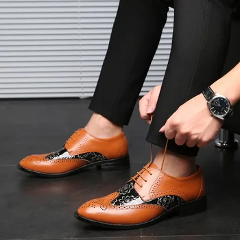 

2019 New Men Casual Genuine Leather Shoes Mens Formal Business Wedding Office Oxford Shoes Men Dress Shoes Zapatos De Hombre