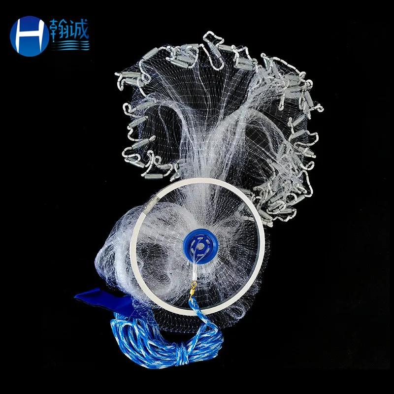 

Fishnet American-Style Cast Net Tire Monofilament Line Hand Sprinkle Fishnet yi pao Network Frisbee-Seine