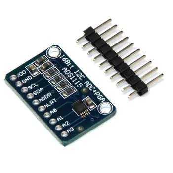 

16Bit I2C Adc + Pga Ads1115 Module Instrument Metal+Plastic 4-Channel Band For Rpi Pro Gain Amplification