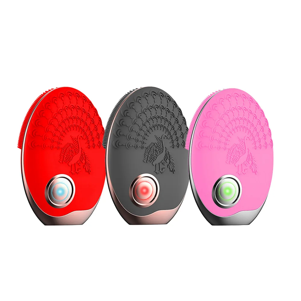 Face Washing machine silica gwashing machineel wireless charging face washing brush Silica Gel face washing machine face handheld silicone face brush facial cleanser women scrubber machine silica gel massager