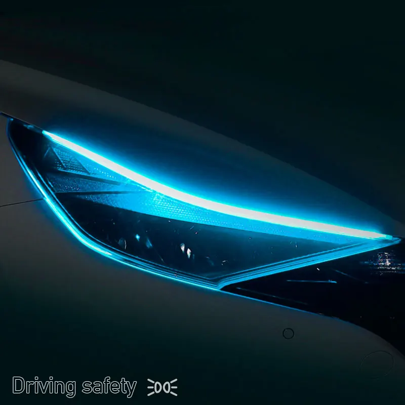

24 Inch Car Led Light Strip Dual Color LED Headlight Daytime Running Lights Flexible Flowing Car Turn Signal Lamp DRL Waterproof