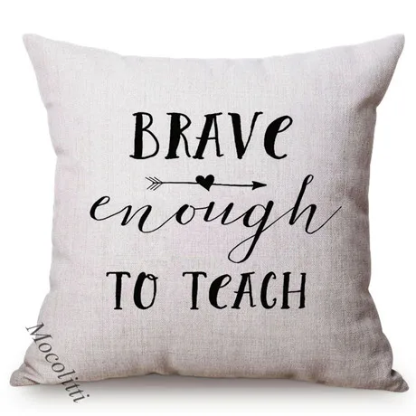 Black Nordic Letter Print Aunt Inspiration Pattern Decoration Sofa Cushion Cover Cotton Flax Chair Throw Pillows Cover almofadas K171-4