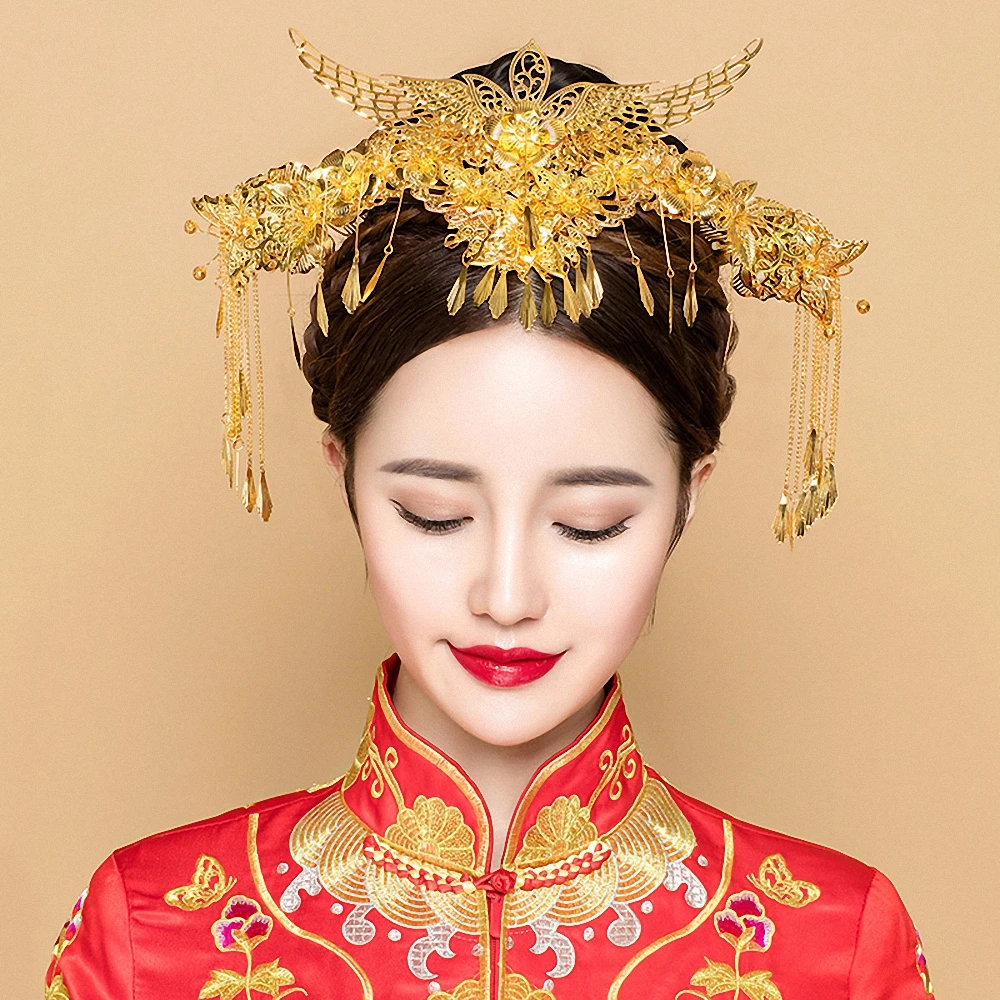 Phoenix Headpiece Jewelry Set Chinese Bridal Wedding