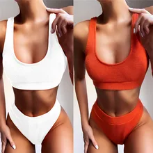 Womens Swimsuit Sexy Woman Two piece Swimwear Women Summer knitting Solid Bikinis 2020 Woman High Waist Swimsuit Separate Female Womens Swimsuit Sexy Woman Two piece Swimwear Women Summer knitting Solid Bikinis 2020 Woman High Waist Swimsuit Separate Female