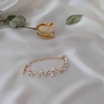 

Natural Freshwater Pearls Handmade Bracelets Vintage Elegant Elegant Delicacy Fashion Irregular Bracelet Women's Jewelry