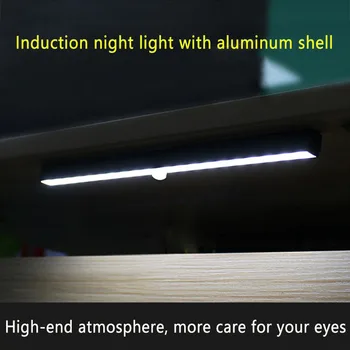 

Cabinet Closet Night Light Wireless LED Under Cabinet Light 20LEDs USB Rechargeable LED Under Cabinet Light PIR Motion Sensor