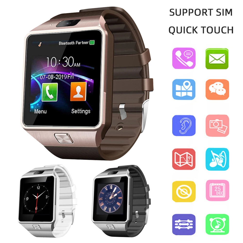 

DZ09 Bluetooth Smartwatch Wrist Watch Sports Fitness Tracker Camera SIM Smart watchCompatible iPhone iOS Android