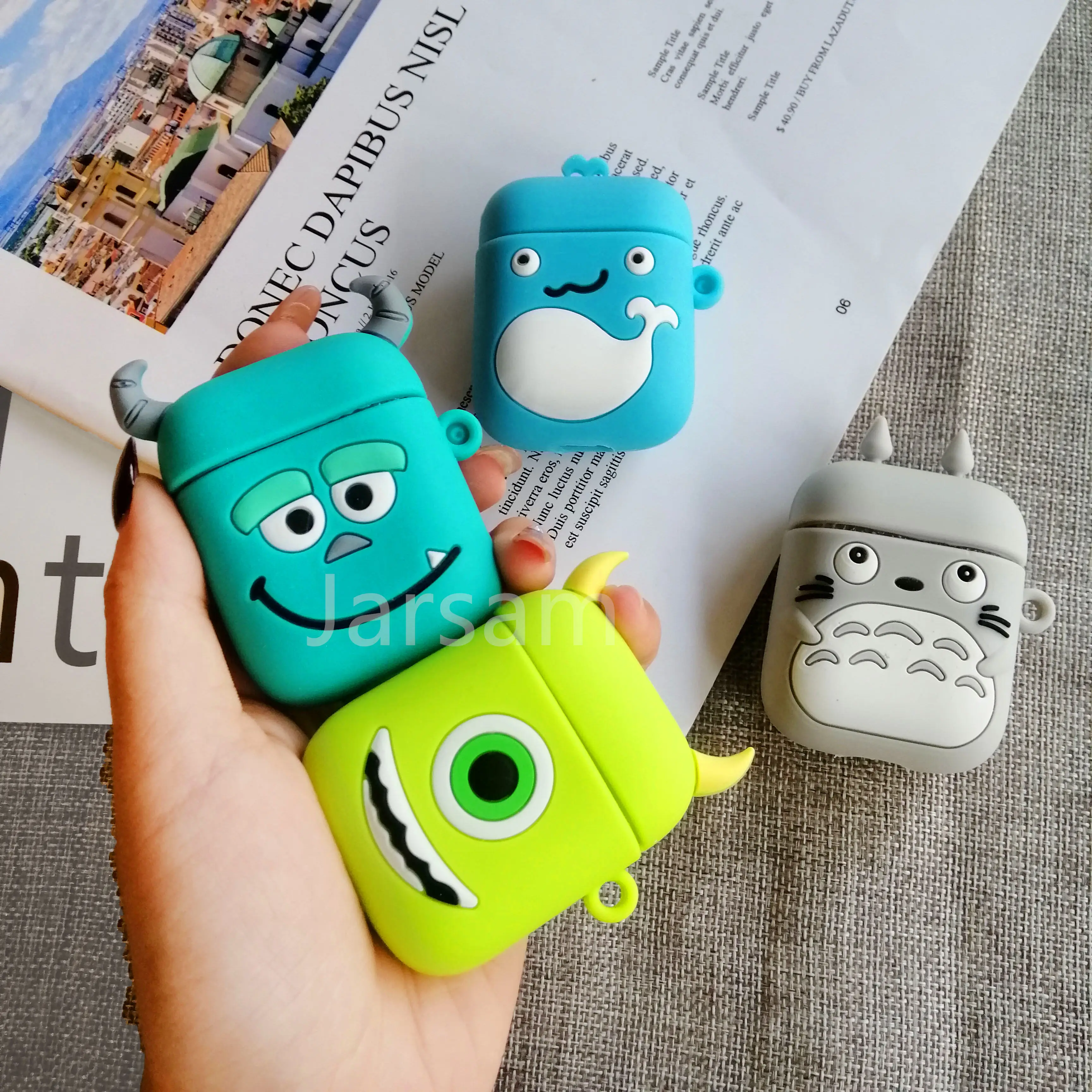 Чехол для наушников AirPods с милым 3D рисунком из мультфильма чехол Apple Airpods 2 мягкий