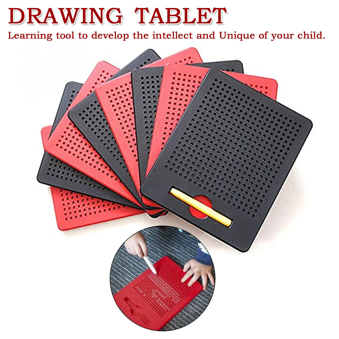 

Drawing Board For Children with Steel Ball Pen Plastic Magnetic Tablet Magnet Pad Creative Educational Jigsaw Puzzle Infant