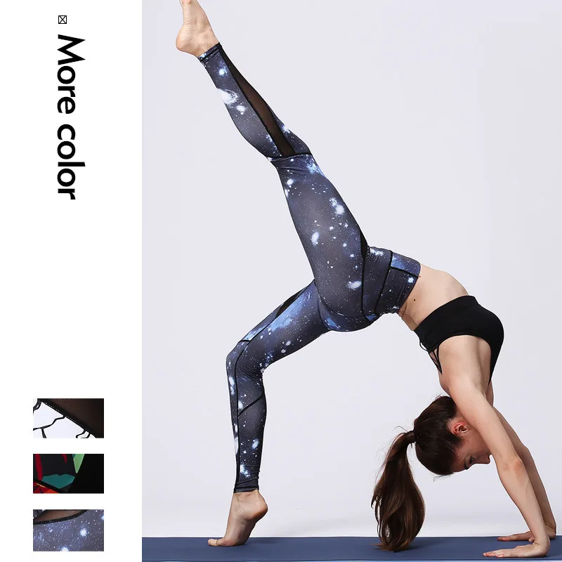 

Print Yoga Pants Women High Waist Stretchy Fitness Leggings Quick Drying Training comfortable Compression Yoga Ankle Length pant