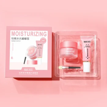 

Lasting moisturizing lip care sleeping set dead skin removal gel with lip mask exfoliate lip balm nourish protect lips care