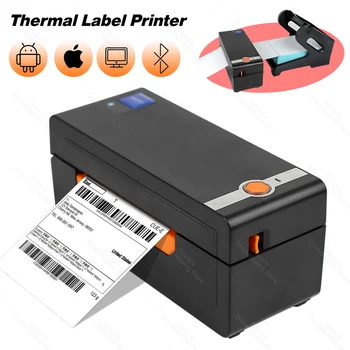 

4 Inch Bluetooth Thermal Label Shipping Printer 40-100mm Receipt Express Order Printer Label or Barcode Printer for Mac Computer