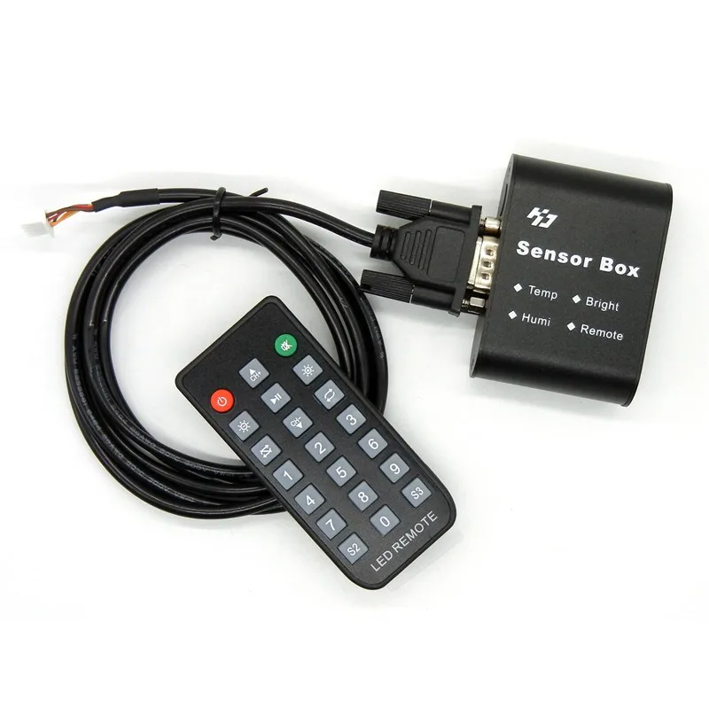 

HD-S108 Full color Led Control Card Functional Board Temperature ,humidity ,brightness Sensor,Infrared Receiver Support Module