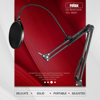 

Microphone Scissor Arm Stand and Table Mounting Clamp Filter Windscreen Shield & Metal Mount Kit apply bm700 bm800 A03 A04 mic