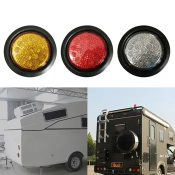 

DC 10-30V Round Truck 19LED Tail Light Waterproof Trailer Camper Bus Rear Lamp Trailer Caravan Yellow White Red
