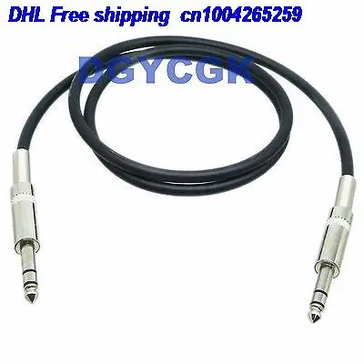 

DHL 10pcs 6.35mm 1/4" plug jack stereo TRS 30FT cable lead adapter audio AV Headphone MIC cable 22j