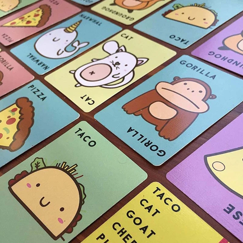 Английская карточная игра Taco Cat Goat Cheese Pizza вечерние настольные игры для всей