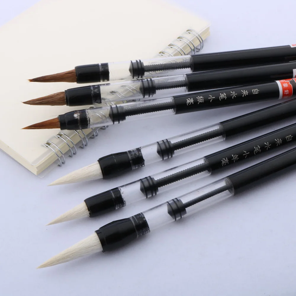calligraphy 6Pc/Set Brush Pen water color School Student Office Gifts Stationery