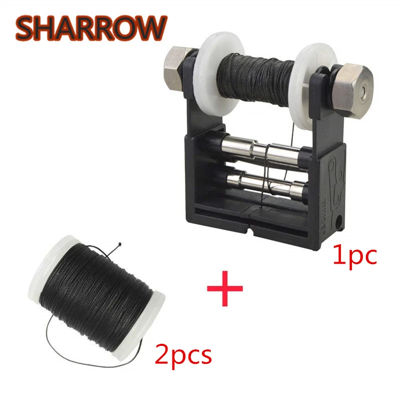 

1Set Bowstring Server Jig Metal + Serving Thread Cord Line Bow String Protector Line Cord Spool Tools For Archery Accessories