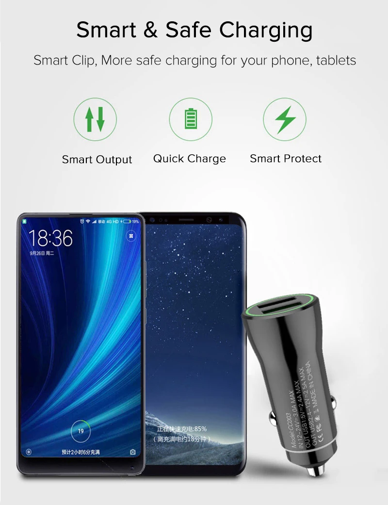 Быстрое зарядное устройство EECPT 3,0 USB для iPhone 11 Pro Max samsung S9 Xiaomi QC3.0 PD быстрое зарядное устройство для мобильного телефона адаптер в автомобиле