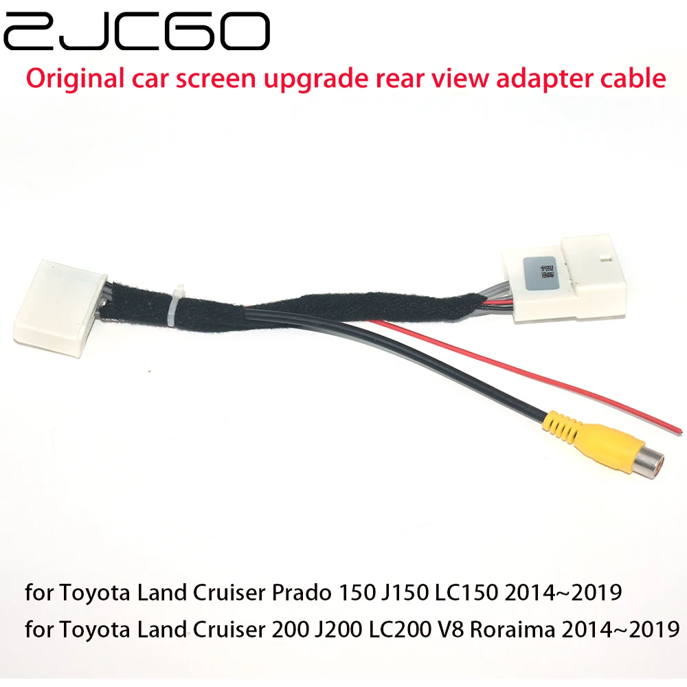 Car Rear View Backup Reverse Camera Adapter Rca Cable For Toyota Land