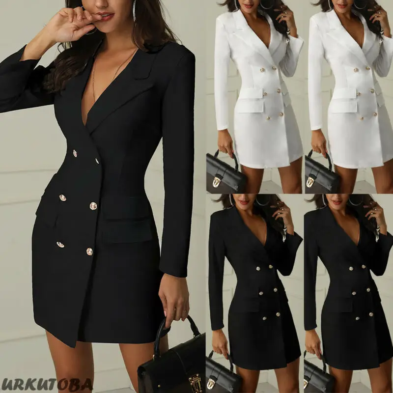 BEST PRODUCT Vintage Single Breasted Office Ladies Blazer Long Sleeve ...