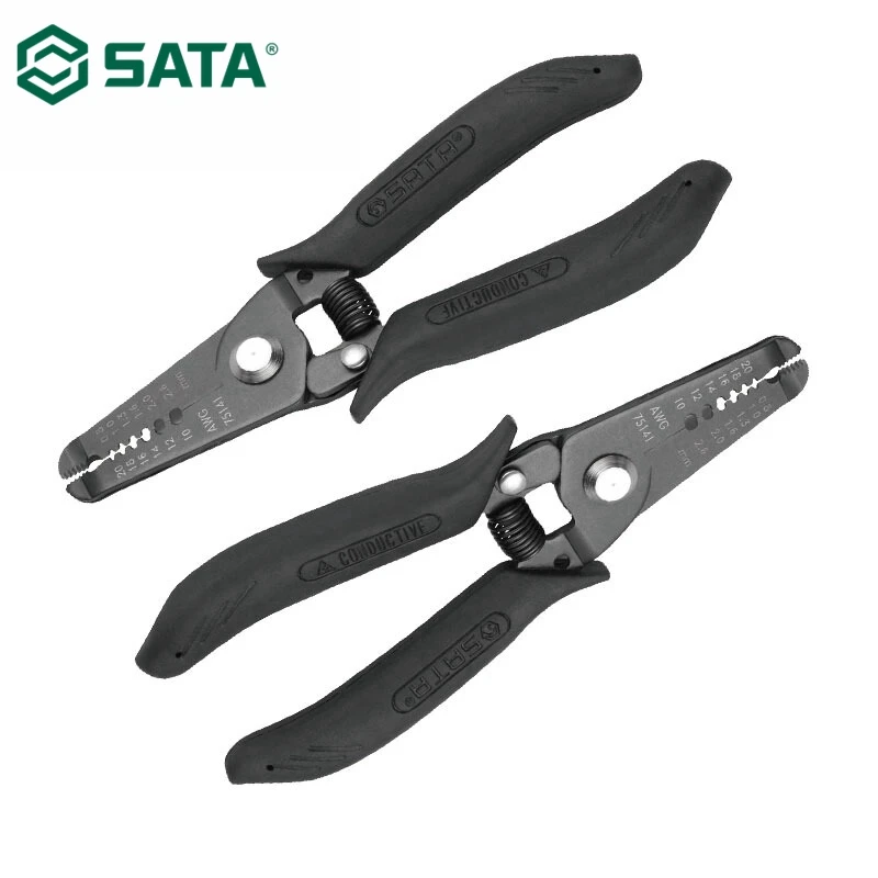Pelacables SATA ESD de 6 orificios, mango antiestático, cortador de alambre  de precisión electrónico, antiestático, 75141|Alicates| - AliExpress