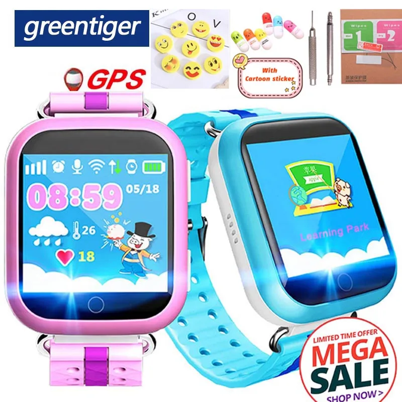 Смарт часы Greentiger Q750 Q100 GPS SOS вызов определитель местоположения Детские с