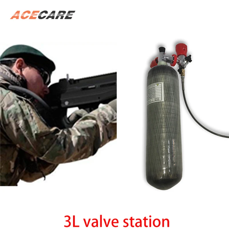 AC103101 3L CE Мини дыхательнай аппарат для плавания под водой бак 4500Psi газовый баллон Pcp Air винтовка с Airforce Кондор клапан и АЗС Acecare