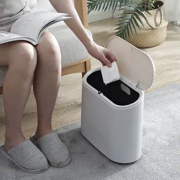 

Garbage Classification Plastic Rubbish Bin Pressing Type Round Waste Bin Trash Cans For The Kitchen Bathroom WC Dustbin Bucket