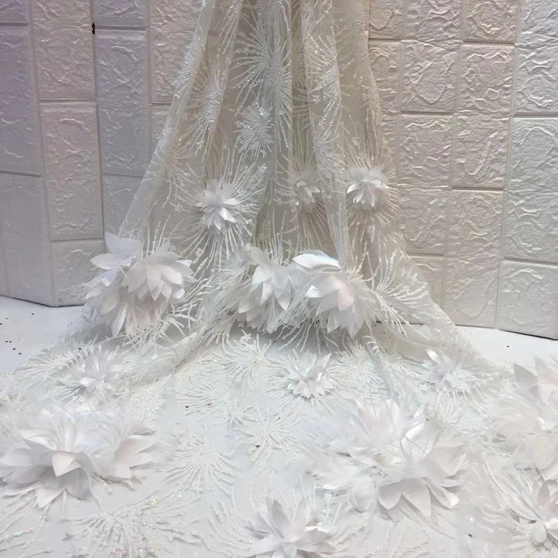 Высококачественная африканская сетчатая Кружевная Ткань Свадебный Французский тюль кружевной материал для платья нигерийская кружевная ткань