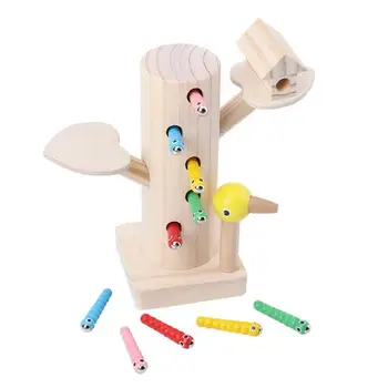 

Cute Catching Worms Game Toys Magnetic Sensory Exercise Durable Playful Funny Interesting Toy Early Childhood Catch Insects Game