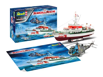 

Revell 05683 Gift Set SAR Set - DGzRS Berlin + Westland Sea King Mk 41-mounting Kit plastic scale 1/72