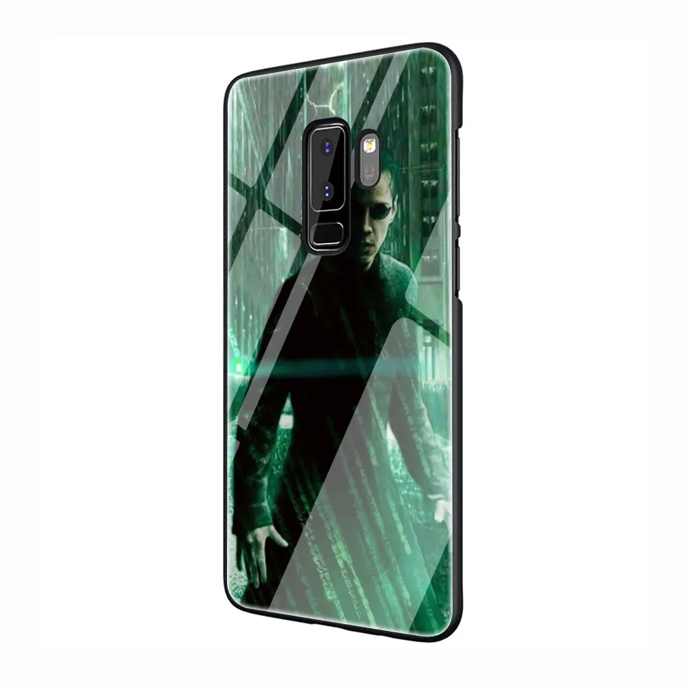 G12 Матрица закаленное Стекло TPU черный чехол для Galaxy S7 Edge S8 S9 плюс S10 Note 8, 9, 10, A10 20 30 40 50 60 70 - Цвет: G12