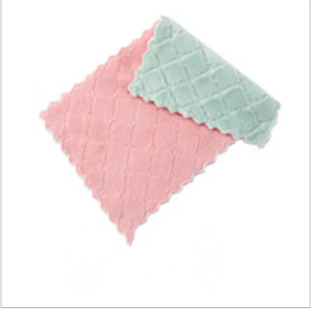 Pink green 1 шт. супер абсорбент микрофибра кухонное блюдо ткань высокая эффективность посуда домашнее полотенце для уборки kichen Инструменты гаджеты cosina - Цвет: Pink green