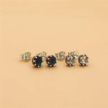 Cefuny Оригинальное 925 пробы серебро ясно и синего цветов сверкающие стильные серьги-гвоздики в виде короны осень Стиль Женская Ювелирная коллекция