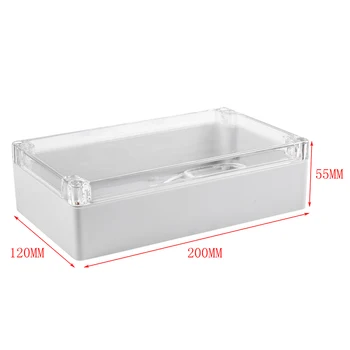 

New Splashproof Project Enclosure Case DIY Wiring Junction Box 200x120x55mm