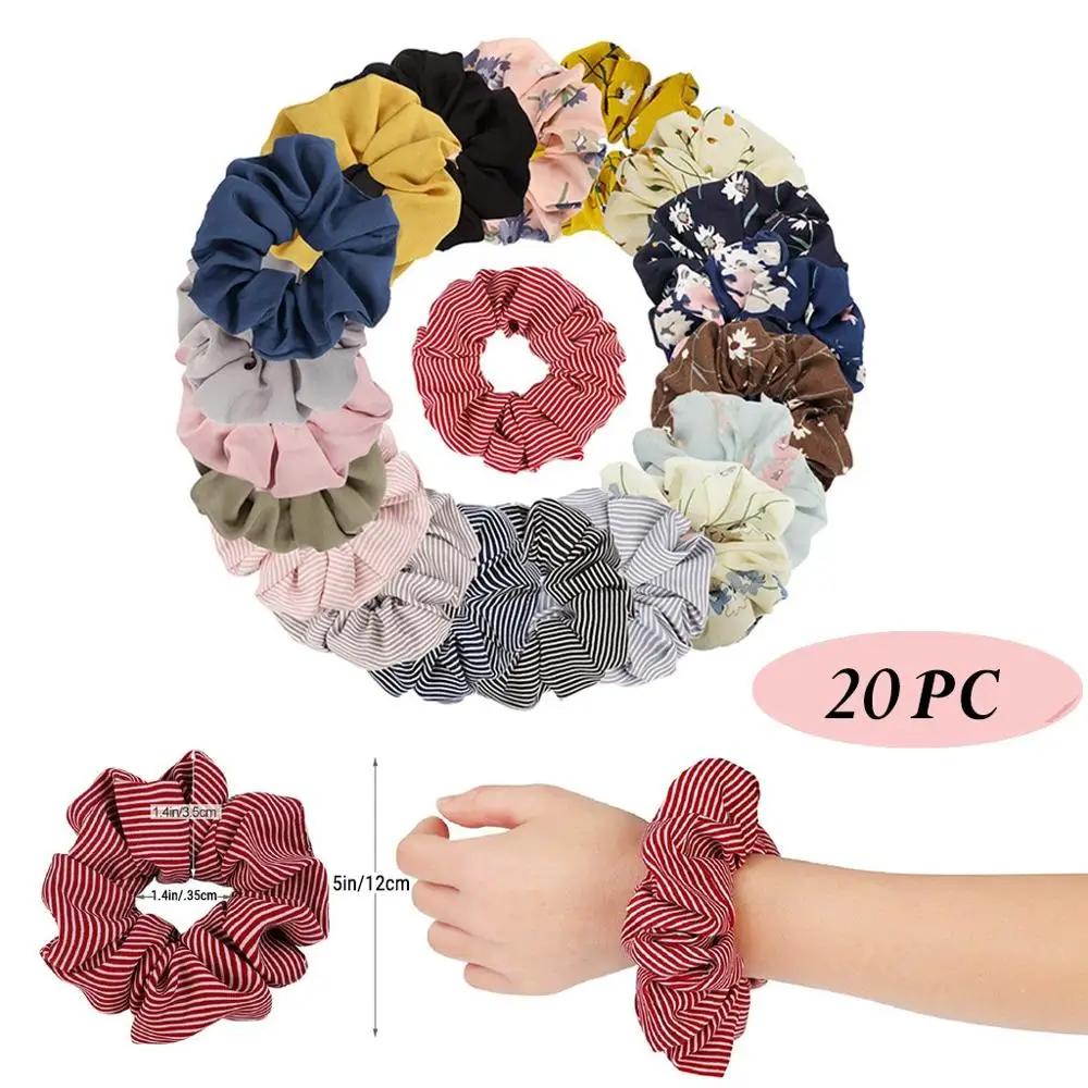 20 Pcs 50,40 шт. бархатные резинки для волос для женщин и девушек эластичные резиновые ленты аксессуары резинка для женщин кольцо для волос Веревка конский хвост держатель# G1 - Цвет: 20 Pcs