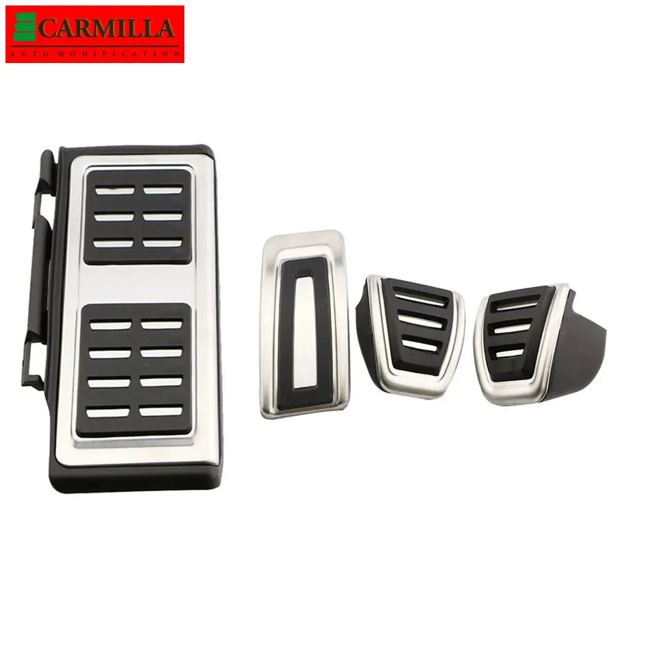 AT MT Car Pedal Cover Pedal Cover for Volkswagen VW Tiguan MK2 Allspace Gas Brake Pedals Foot Rest Pads Carmilla