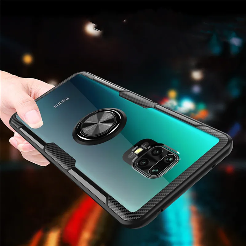 Чехол-накладка с магнитным кольцом для Xiaomi Redmi Note 9 9S Pro Max 5 цветов | Мобильные