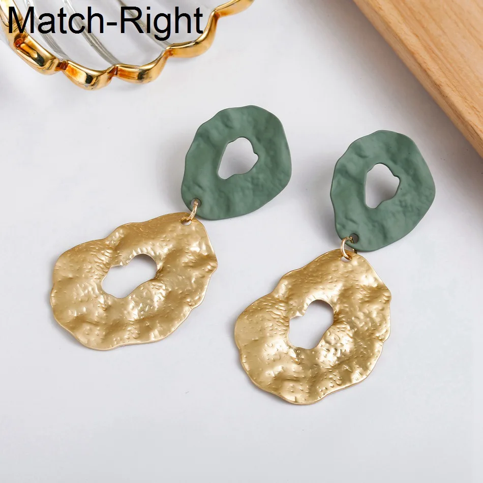 Женские массивные геометрические серьги Match Right большие Винтажные висячие