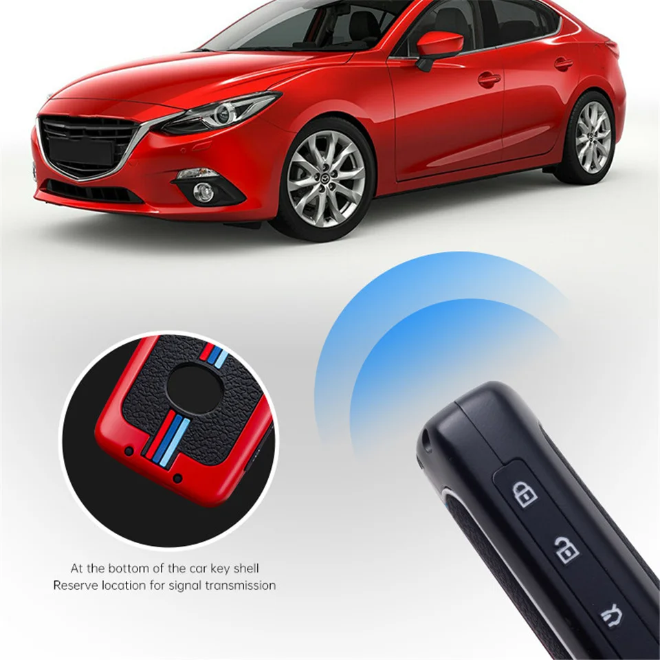 Cover per chiave/telecomando per Mazda 3 Alexa CX5 CX8 CX4 2019 2020 3 pulsanti Smart Remote accessori chiave auto supporto Shell Car-Styling 10 Cover per chiave/telecomando per Mazda 3 Alexa CX5 CX8 CX4 2019 2020 3 pulsanti Smart Remote accessori chiave auto supporto Shell Car-Styling - H175c8f54a04d41bfbb0cec3035271f6ft