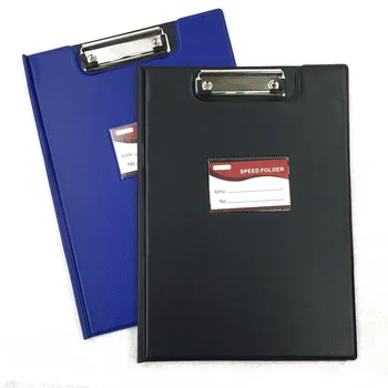 

Random color 1pc A4 Leather Folding Clipboard Office Document Holder Filing Clip Board Folding Clipboard
