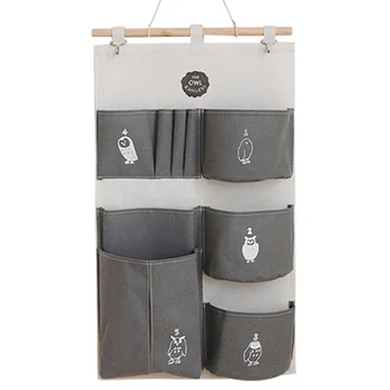 

Cotton And Linen Storage Bag Hanging Bag Tissue Box Fabric Waterproof Storage Hanging Bag Hanging Paper Towel Hanging Door
