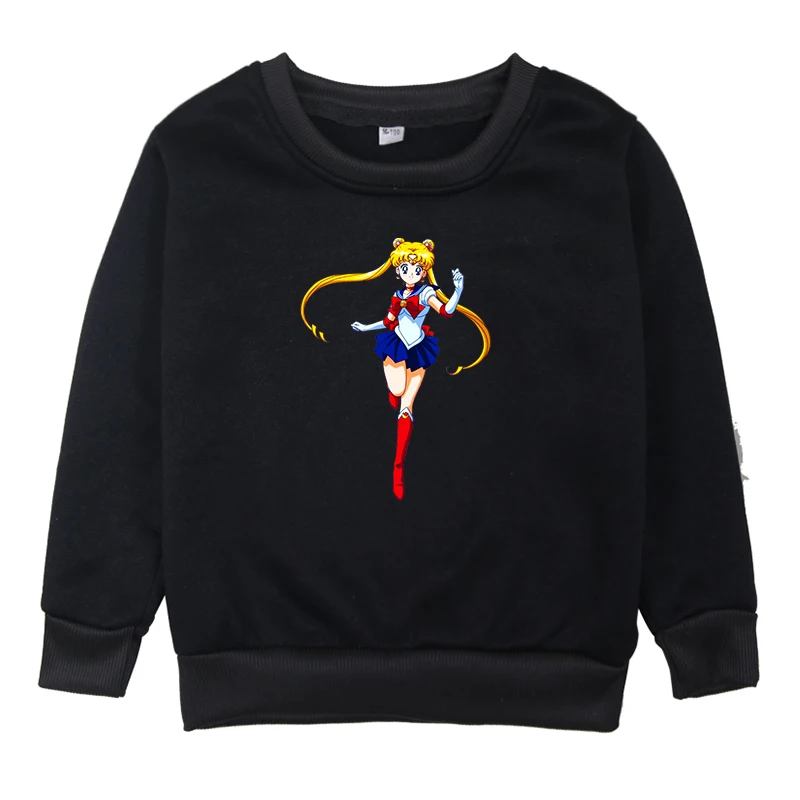 Sailor Moon Sweatshirts Kids Baby Girls Toddler Cotton Spring Autumn Clothes Tops Children Hoodie Boys Long Sleeves Infant Tops - Цвет: Hoodies 11