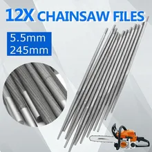 

12Pcs 5.5mm Diameter High Carbon Steel Round Chainsaw Chain Saw Files Filing Sharpener Woodworking Hand Tools For Woodwork