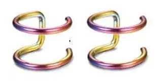 ColorfulU One pcs BUENOS 1 шт./компл. из нержавеющей стали, в стиле «панк-кафф Для женщин золотые клипсы без отверстия серьги крест из C серьги с узором зажимы для ювелирных изделий - Окраска металла: ColorfulU One pcs
